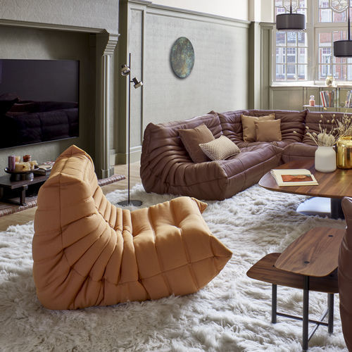 Moderner Kaminsessel Togo Ligne Roset France Stoff Leder Polster