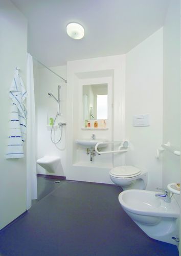 Modernes Badezimmer - SANIFLEX - Sanika - Keramik / für Gewerbegebrauch / Fertig