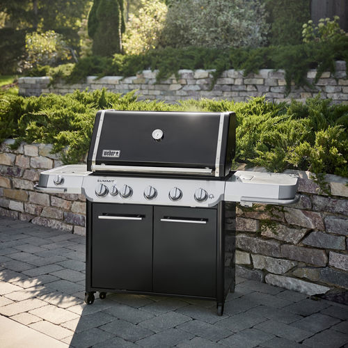 Gas-Gartengrill - SUMMIT FS38 E - Weber EUROPE - für professionellen Einsatz / auf Rollen / Edelstahl