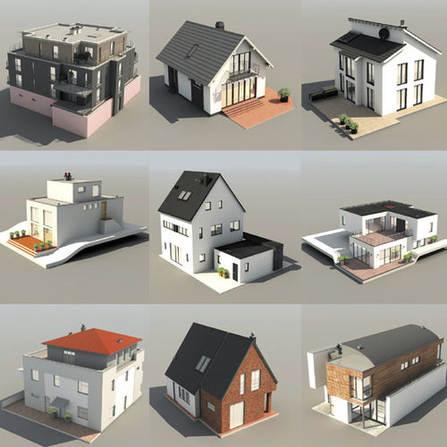 2D/3D Objektbibliothek - EUROPEAN HOUSES - DOSCH DESIGN