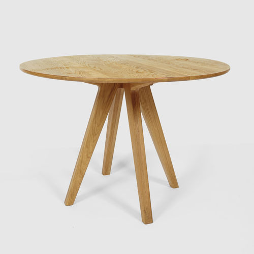Tisch / skandinavisches Design - ARTHUR - Hans Hansen Furniture - Eiche / Gestell aus Eiche / rund