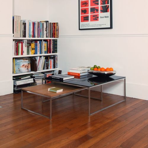 Moderner Couchtisch - H 15/2 - Hans Hansen Furniture - Glas / Massivholz / HPL