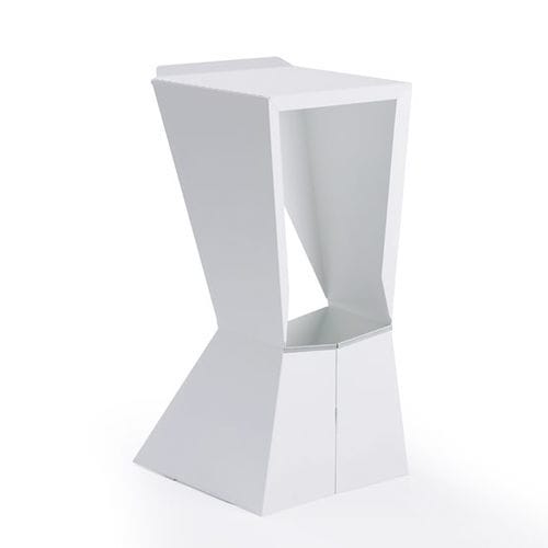 Moderner Barhocker - HR 885 ORIGAMI - Hans Hansen Furniture - Stahl / pulverbeschichteter Stahl / Gestell aus rostfreiem Edelstahl