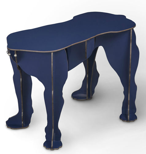 Polsterbank / originelles Design - REX - Ibride - HPL / blau