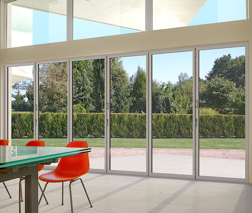 Schiebe-Stapel-Terrassentür - NW 640 - NanaWall - faltbar / drehend / Aluminiumstruktur