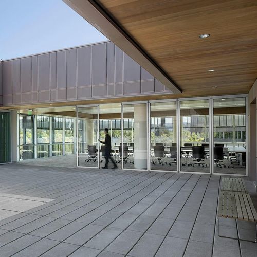 Schiebe-Stapel-Terrassentür - HSW60 - NanaWall - faltbar / Aluminiumstruktur / mit Doppelverglasung