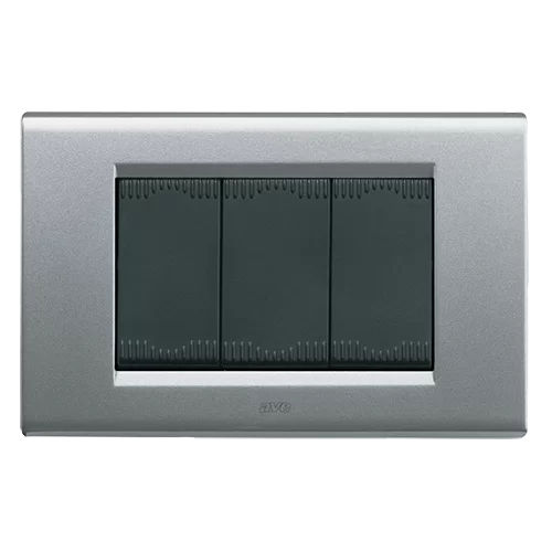 Druckschalter - NOIR S45 - Ave - Einbau / 3-fach / Aluminium