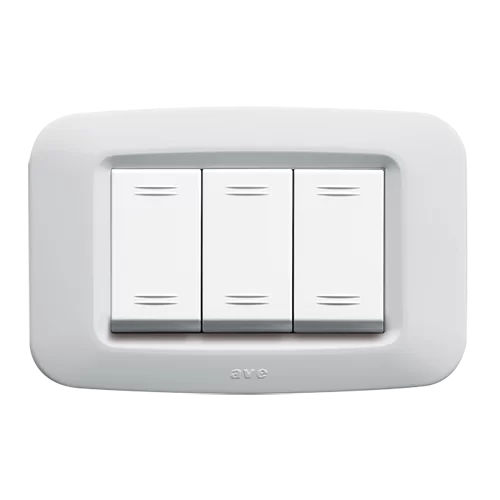 Druckschalter - BANQUISE S45 - Ave - Einbau / 3-fach / Aluminium