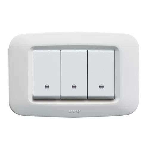 Druckschalter - RAL S45 - Ave - Einbau / 3-fach / modern