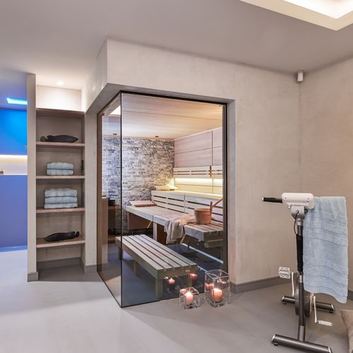 Infrarotsauna - DESIGNER - Freixanet Wellness - für Privatgebrauch / Holz / Glas