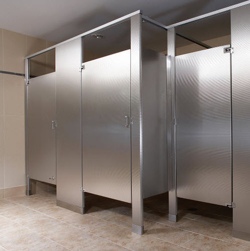 Sanitärkabine für Toiletten - STAINLESS STEEL PARTITIONS - Bradley - Innenbereich