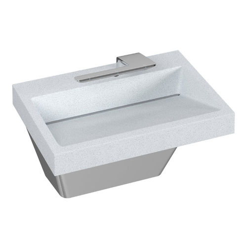 Wand-Handwaschbecken - LVQD series - Bradley - rechteckig / Keramik / Metall