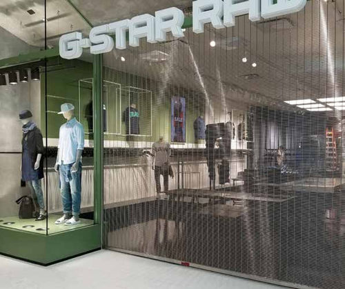 Roll-Sicherheitsgitter - SteelWeave - Cornell - für Fenster / für Schaufenster / Edelstahl