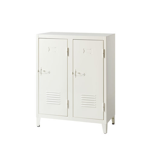Stahl-Garderobenschrank - B2 - TOLIX - für Gewerbegebrauch / weiß / schwarz