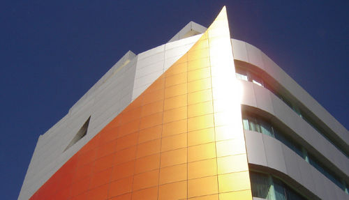 Paneel-Fassadenverkleidung - ALPOLIC® PRISMATIC SERIES - Alpolic - Verbundwerkstoff / Aluminium / reflektierend