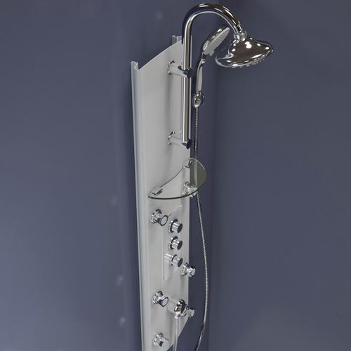 Thermostatische Duschsäule - SHCM-27180 - DreamLine - Aluminium / Chromoberfläche / wandmontiert