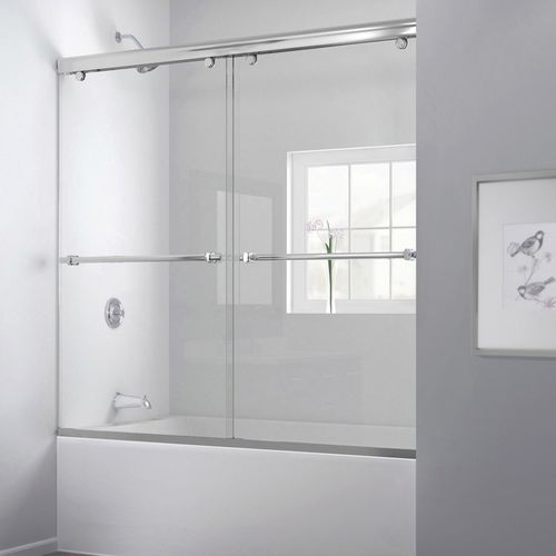 Badewannen-Duschwand / Schiebe - CHARISMA - DreamLine - Hartglas / teilgerahmt