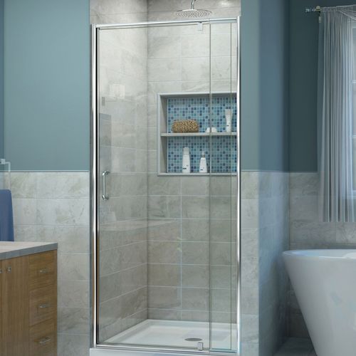 Schwenkbare Duschwand - FLEX - DreamLine - für Nischen / Hartglas