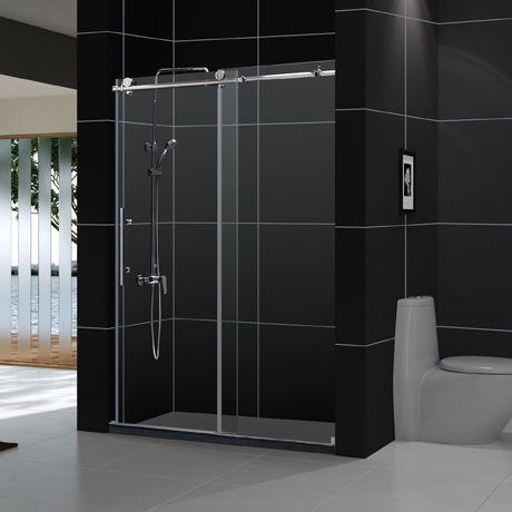 Hartglas-Dusche - ENIGMA-X - DreamLine - mit Schiebetür / für Nischen / Fertigbauteile
