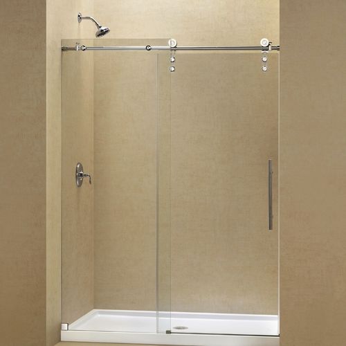 Edelstahl-Dusche - ENIGMA-Z - DreamLine - Hartglas / mit Schiebetür / für Nischen