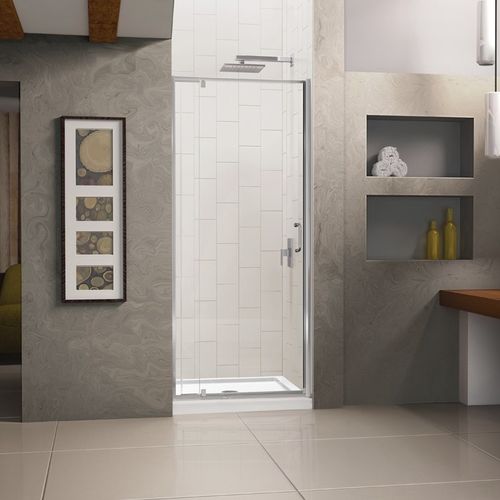 Aluminium-Dusche - FLEX - DreamLine - Hartglas / mit Pendeltür / für Nischen