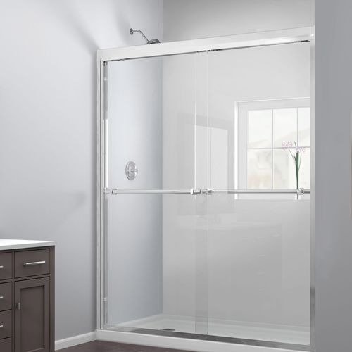 Aluminium-Dusche - DUET - DreamLine - Hartglas / mit Schiebetür / für Nischen