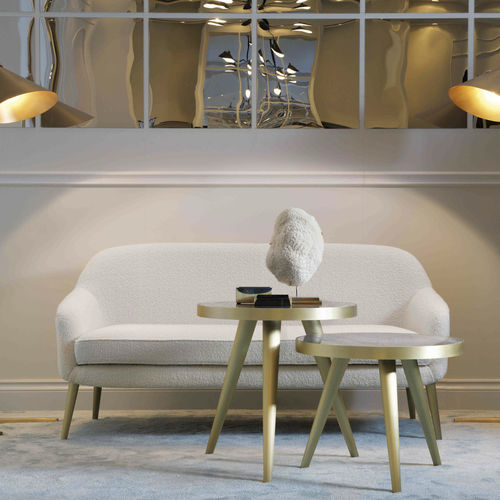 Modernes Sofa - BERNADETTE - DOM edizioni - Stoff / weiß / Zweisitzer