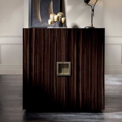 Hohes Sideboard - GILBERT ALTO - DOM edizioni - modern / hochglanzlackiertes Holz / Ebenholz