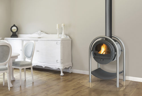 Holz-Kaminofen - CLOCK - ATELIERS FRANCE TURBO - 6 kW / 8 kW / modern