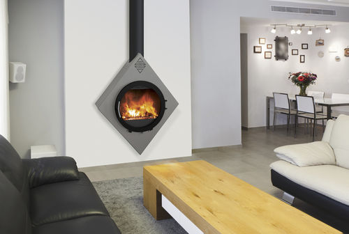 Holzkamin - OZA - ATELIERS FRANCE TURBO - bodenstehend / wandmontiert / hängend