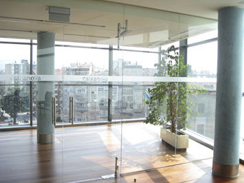 Sicherheitsglasscheibe - TEMPEREDGLASSPLUS® - CRISTAL PONTEVEDRESA - ESG Glas / transparent / für Trennwand