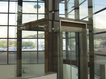 Glasbauplatte - LAMIDUR® - CRISTAL PONTEVEDRESA - PVC / Beton / galvanisiertem Stahl