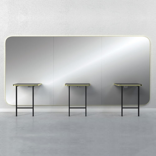 Moderner Schminktisch - MADISON GOLD INFINITE 3P - Gamma & Bross - Laminat / Aluminium / wandmontiert
