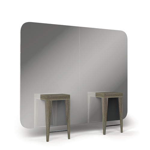 Moderner Schminktisch - MADISON INFINITE 2P - Gamma & Bross - Holz / Aluminium / wandmontiert