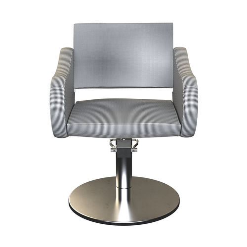 Moderner Friseurstuhl - FIFTIES - Gamma & Bross - Vinyl / poliertes Aluminium / mit Hubhydraulik