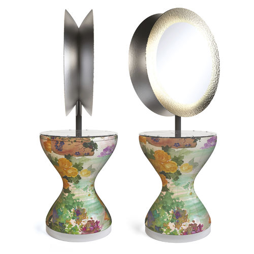 Schminktisch / originelles Design - MISS BEAUTY  - Gamma & Bross - Metall / Stoff / freistehend