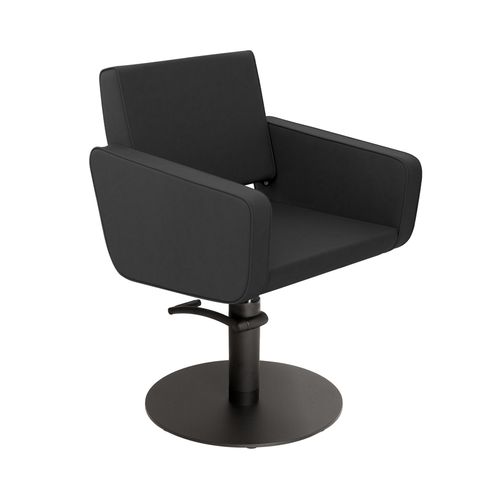 Moderner Friseurstuhl - AEOLIAN SUPERBLACK - Gamma & Bross - Vinyl / Metall / mit Hubhydraulik