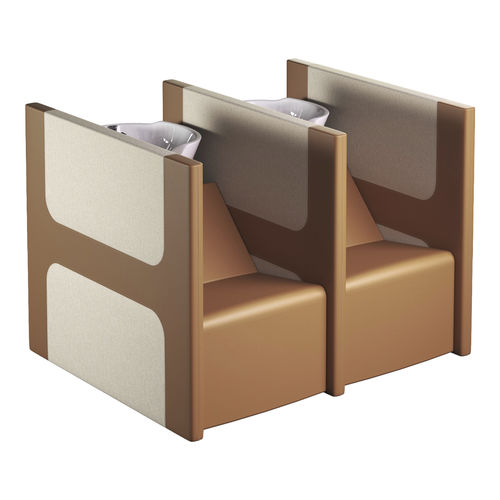 Waschsessel mit Fußstütze - PRIVACY FAUBOURG 2P E - Gamma & Bross - Kunstleder / Keramik / originelles Design