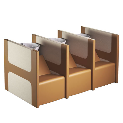 Waschsessel mit Fußstütze - PRIVACY FAUBOURG 3P E - Gamma & Bross - originelles Design / Kunstleder / Keramik