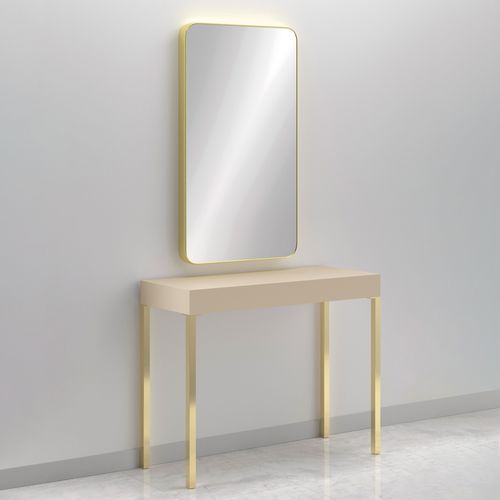 Moderner Schminktisch - CONSOLLE CARRÉ GOLD - Gamma & Bross - Laminat / wandmontiert / für Frisörsalon