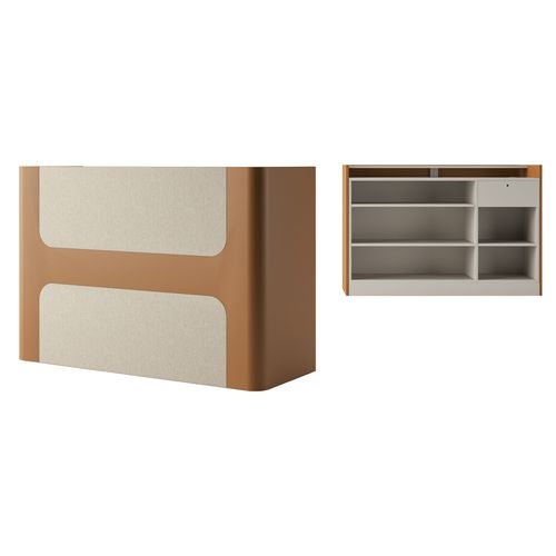 Laminat-Empfangstheke - H DESK 150 - Gamma & Bross - Vinyl / Kunstleder / für Frisörsalon