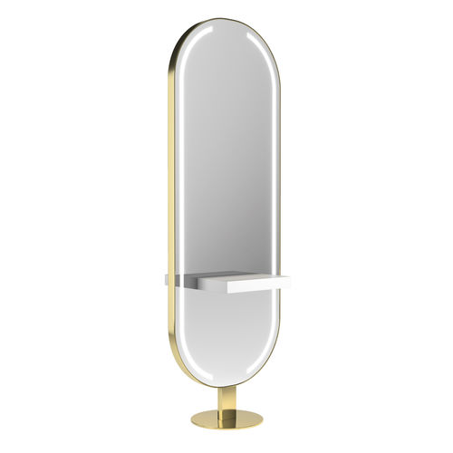 Moderner Schminktisch - OBLONGATE LED - Gamma & Bross - Acryl / freistehend / für Frisörsalon