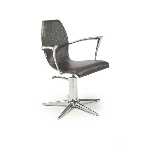 Moderner Friseurstuhl - NIKE - Gamma & Bross - Polyurethanschaum / Vinyl / poliertes Aluminium