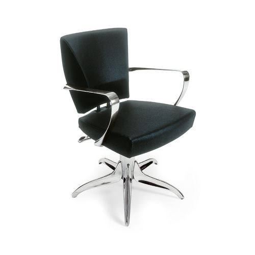 Moderner Friseurstuhl - YULA - Gamma & Bross - Polyurethanschaum / Vinyl / poliertes Aluminium