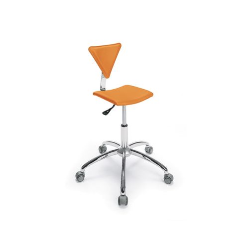 Moderner Hocker - JUNIOR - Gamma & Bross - Vinyl / Gestell aus Metall / mit Rollen