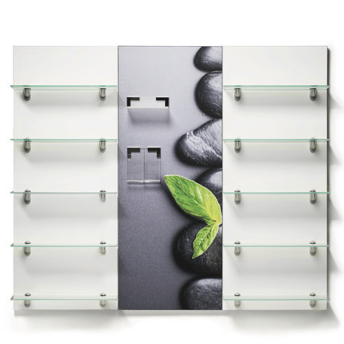 Mehrzweck-Präsentierregal - COLLECT - OLYMP - wandmontiert / Glas / einseitig