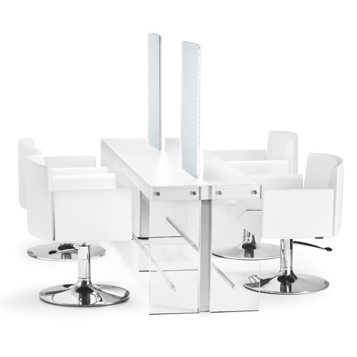Moderner Schminktisch - SQUARE PREMIUM - OLYMP - Holz / Glas / wandmontiert