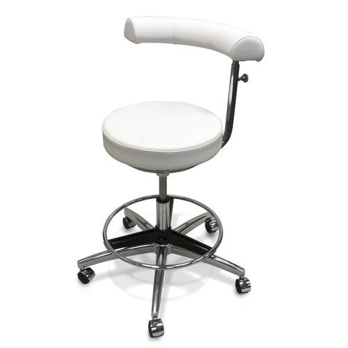 Moderner Arbeitshocker - SATURN - OLYMP - Kunstleder / Gestell aus Metall / mit Sterngestell