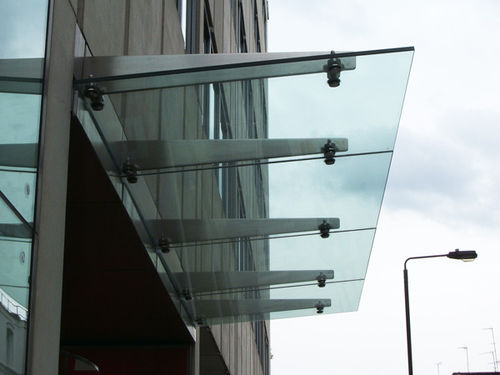 Vordach für Fenster - Glazing Innovations - für Tür / Metall / Glas