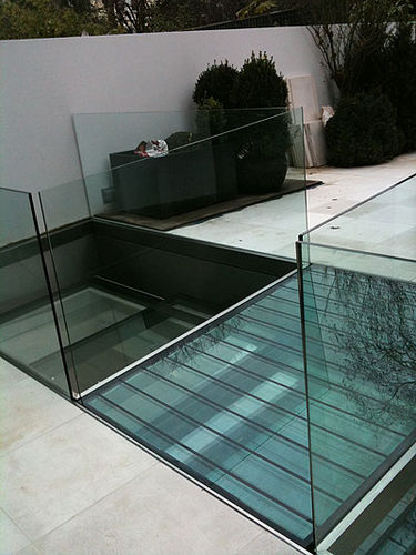 Floatglasscheibe - Glazing Innovations - transparent / für Übergang / rutschfest